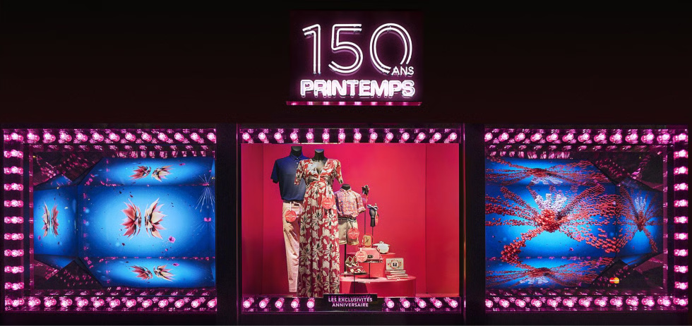 Silicon Poetry, vitrine du 150e anniversaire du Printemps Haussmann